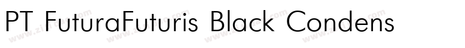 PT FuturaFuturis Black Condensed Cyrillic字体转换